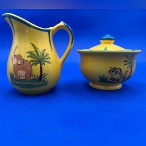 Cute Safari Creamer and Sugar - Pottery Barn